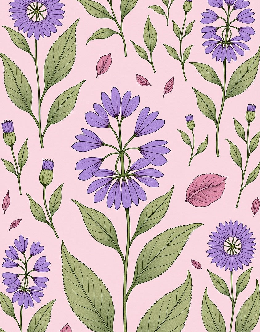Botanical Bloom Floral Pattern Design Rug