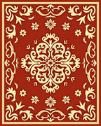 Elegant Floral Medallion Patterned Rug
