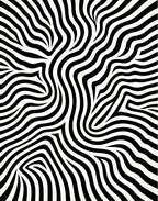 Black White Abstract Zebra Stripes Rug