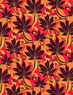 Vivid Leaf Inspired Abstract Pattern Rug