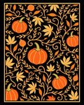 Pumpkin Vine Floral Pattern Rug
