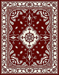 Elegant Floral Medallion Contrast Rug