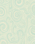 Abstract Swirls Cream Teal Pattern Rug