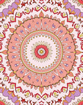 Floral Mandala Patterned Pastel Rug