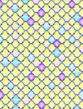 Artistic Scales Patterned Yellow Rug