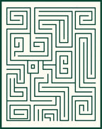 Intricate Maze Pattern Design Rug