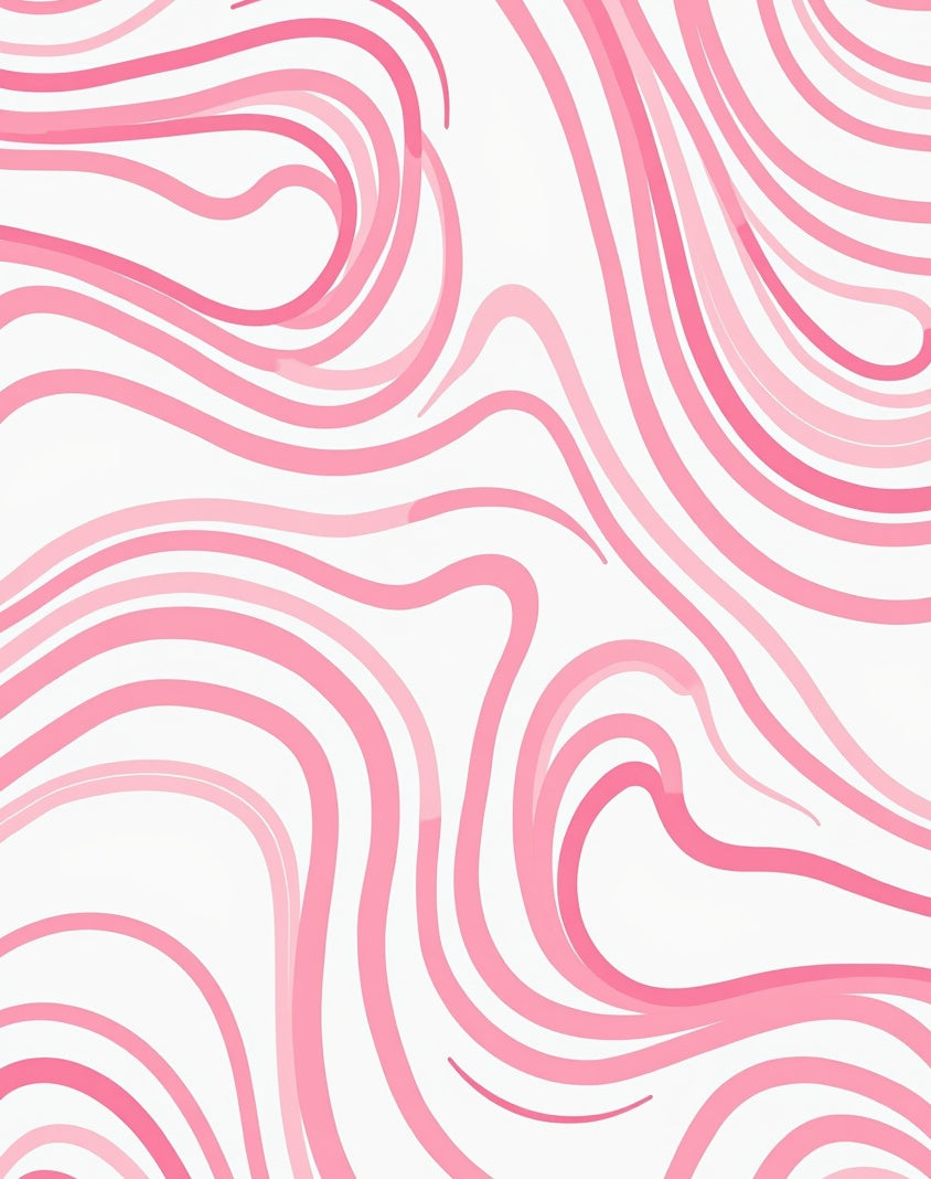 Pink Swirl Flow Pattern Rug
