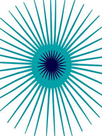 Radiant Sunburst Geometric Art Rug