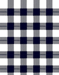 Classic Navy White Gingham Check Rug