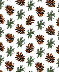 Brown Green Foliage Cluster Rug