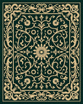 Elegant Floral Scrollwork Design Rug