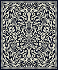 Elaborate Floral Symmetry Design Rug