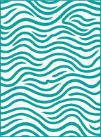 Teal Wavy Stripes Pattern Rug