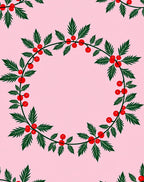 Festive Green Red Berry Garland Design Rug