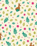 Whimsical Deer Leaf Pattern Design Rug