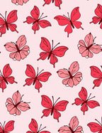 Red Butterfly Pattern Design Rug
