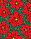 Bold Red Floral Pattern Rug
