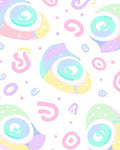 Pastel Swirl Dot Pattern Rug