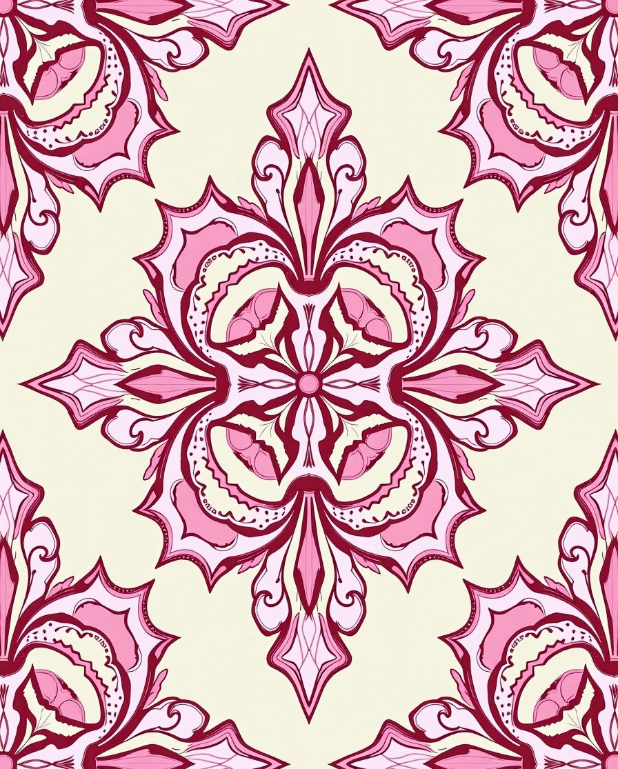 Elegant Rose Petal Motif Design Rug