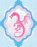 Enchanting Pink Dragon Cloud Frame Rug