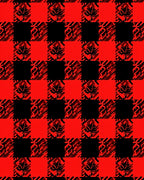 Rustic Red Black Buffalo Plaid Pattern Rug