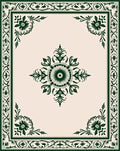 Classic Floral Medallion Square Rug
