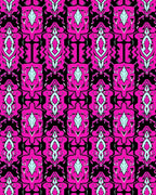 Pink Black Abstract Geometric Pattern Rug