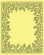 Green Leaf Vine Border Design Rug