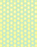 Modern Geometric Hexagonal Yellow Teal Rug