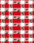 Classic Red White Gingham Festive Rug