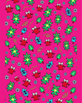 Whimsical Red Bird Floral Pattern Rug