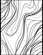 Bold Black White Abstract Lines Rug