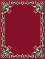 Ornate Leaf Vine Border Design Rug
