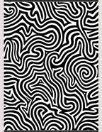 Abstract Black White Stripe Pattern Rug