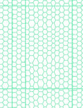 Mint Green Hexagonal Grid Pattern Rug