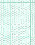 Mint Green Hexagonal Grid Pattern Rug