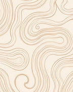 Creamy Swirls Organic Pattern Rug
