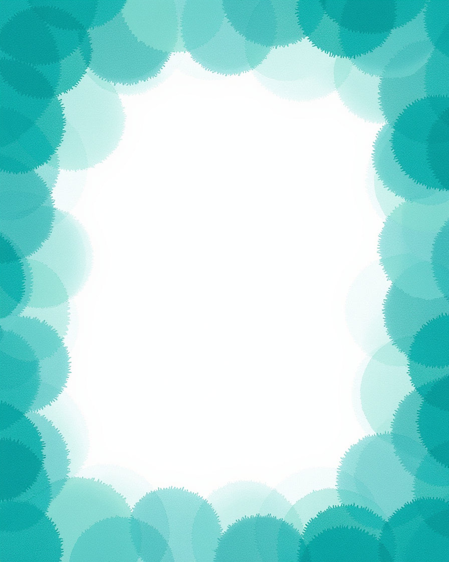 Teal Abstract Circle Design Rug