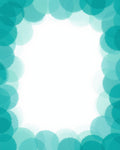 Teal Abstract Circle Design Rug