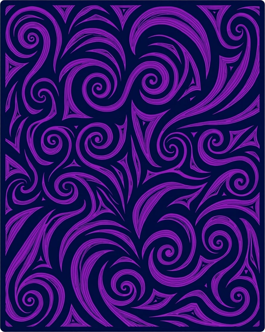 Purple Swirl Abstract Pattern Rug