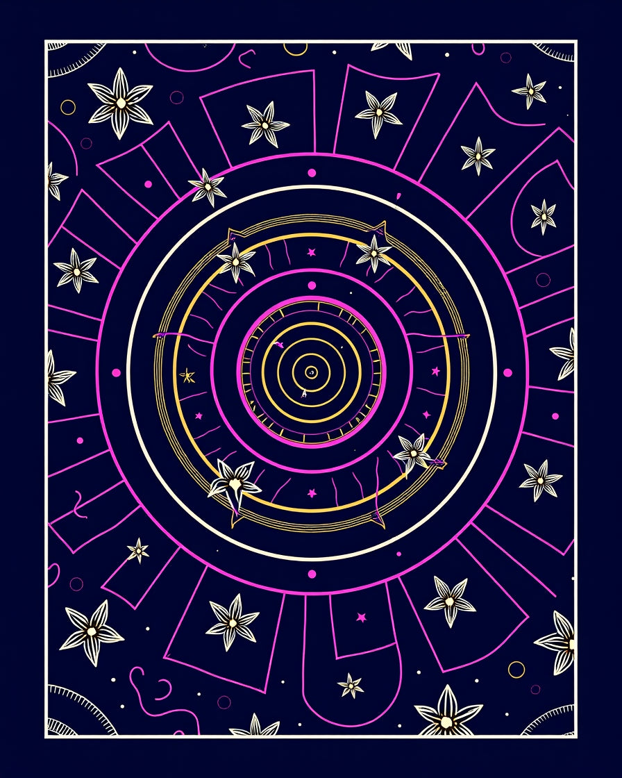 Circular Starburst Pattern Rug