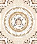 Tuscan Sunburst Mandala Pattern Rug