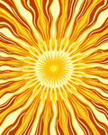 Radiant Sunburst Warm Tones Design Rug