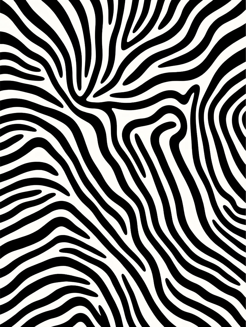Bold Black White Zebra Stripe Pattern Rug