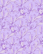 Lilac Paisley Floral Swirl Design Rug