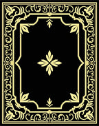Black and Gold Regal Border Rug