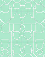 Geometric Garden Lattice Pattern Rug