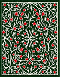 Crimson Forest Arabesque Vine Rug