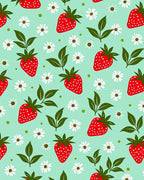 Sweet Strawberry Daisy Pattern Rug