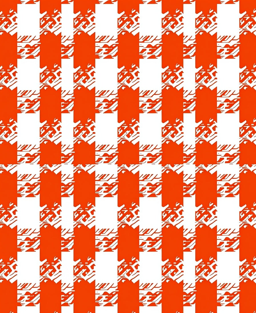 Red White Gingham With Texture Rug